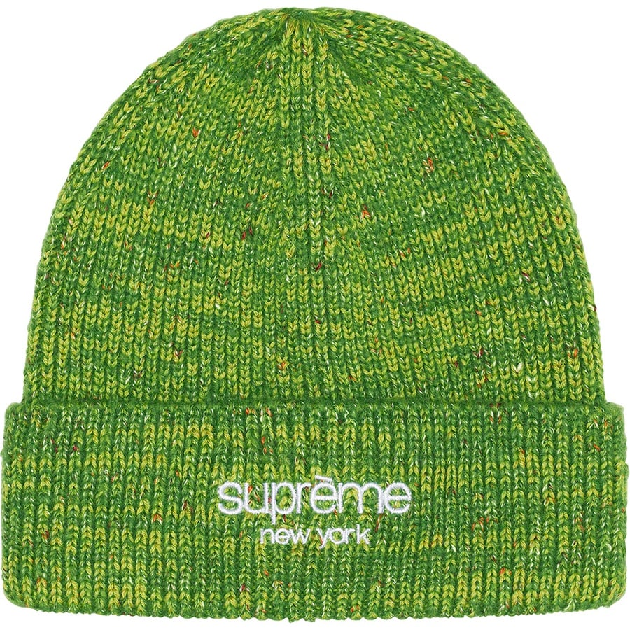 Details on Rainbow Speckle Beanie Green from fall winter
                                                    2022 (Price is $48)