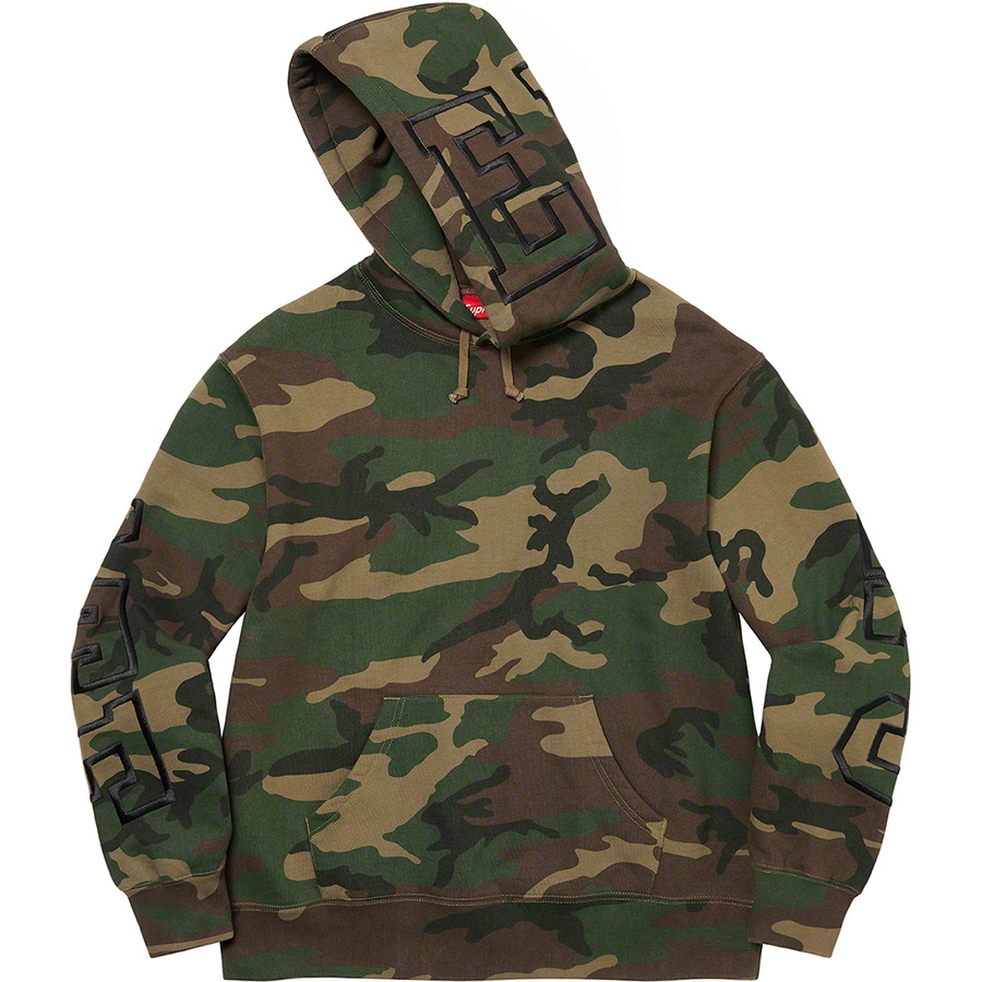 Details on State Hooded Sweatshirt Woodland Camo from fall winter
                                                    2022 (Price is $158)