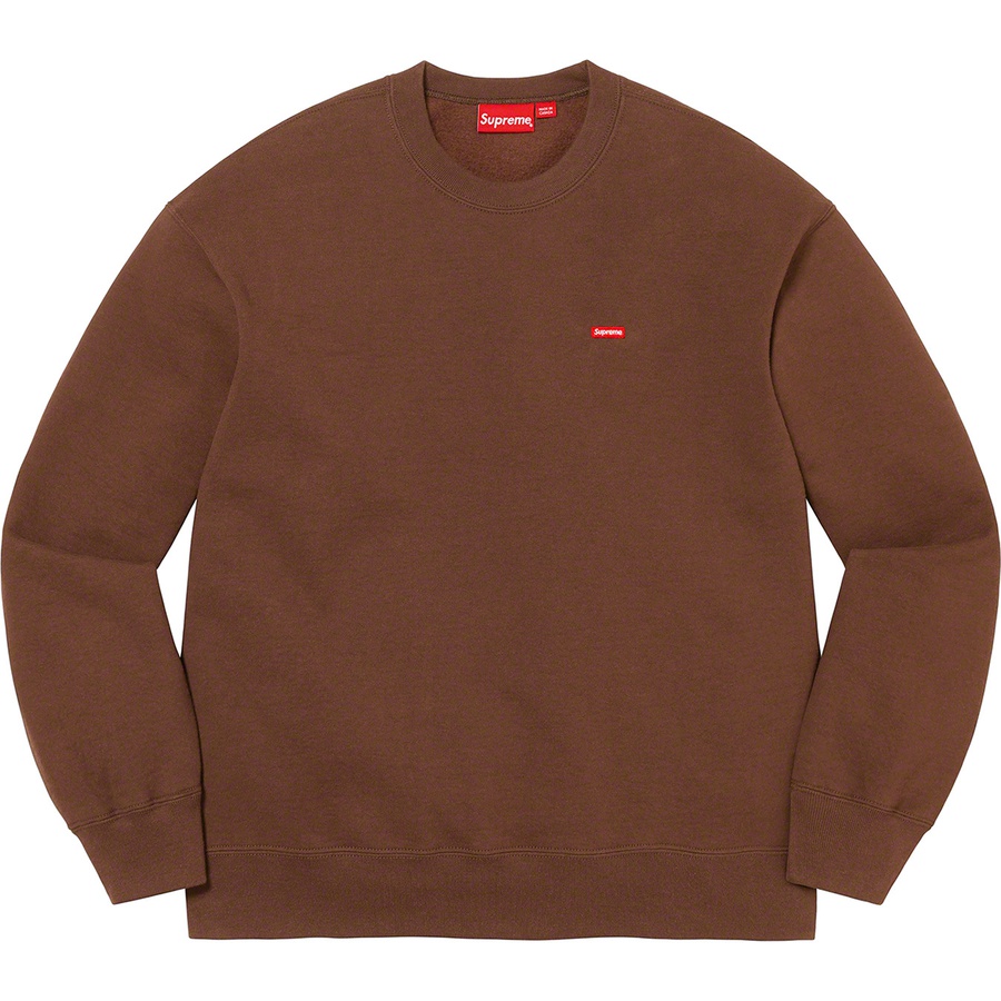 Details on Small Box Crewneck Dark Brown from fall winter 2022 (Price is $138)