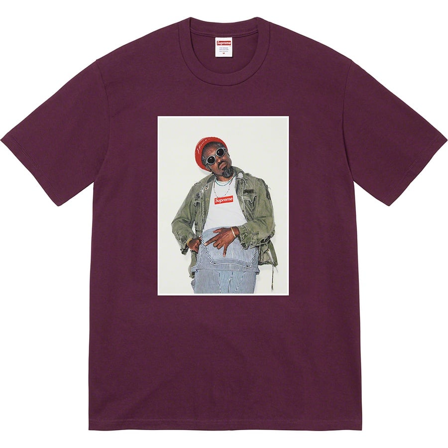 Details on André 3000 Tee Eggplant from fall winter
                                                    2022 (Price is $54)