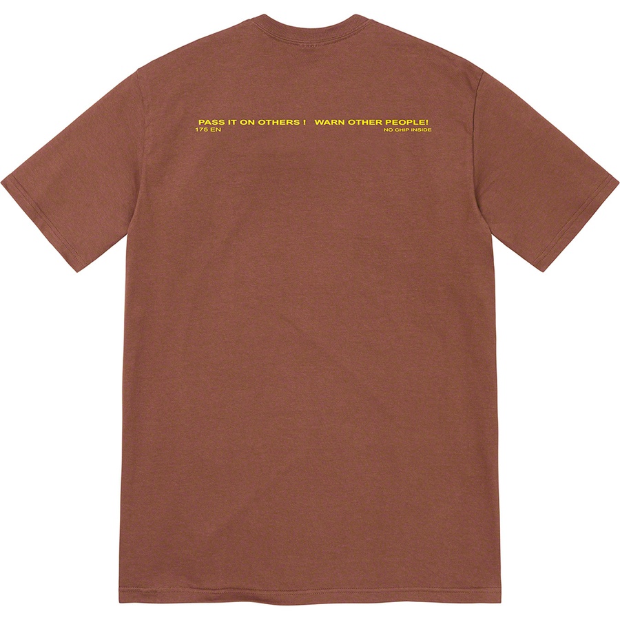 Details on Warning Tee Brown from fall winter
                                                    2022 (Price is $40)