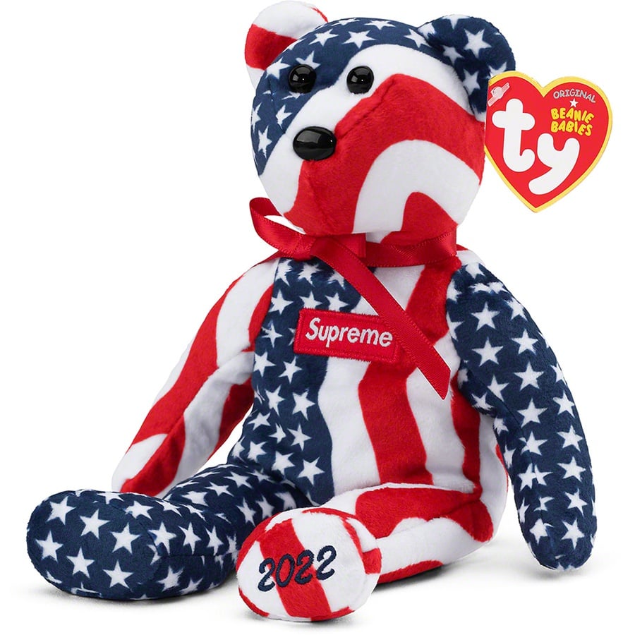 Details on Supreme ty Beanie Baby Flag from fall winter
                                                    2022 (Price is $18)