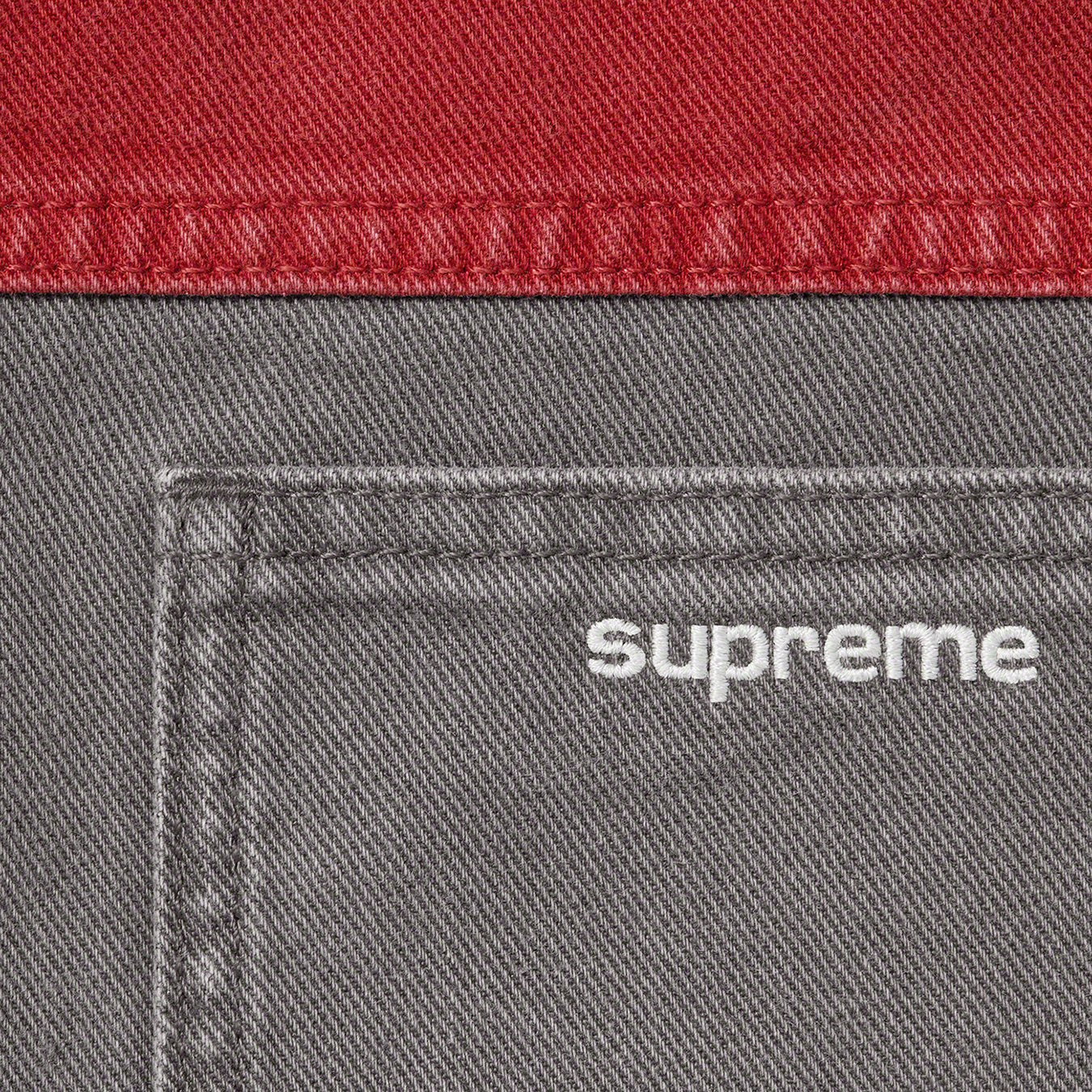 Supreme 2-Tone Paneled Denim Jacket Black