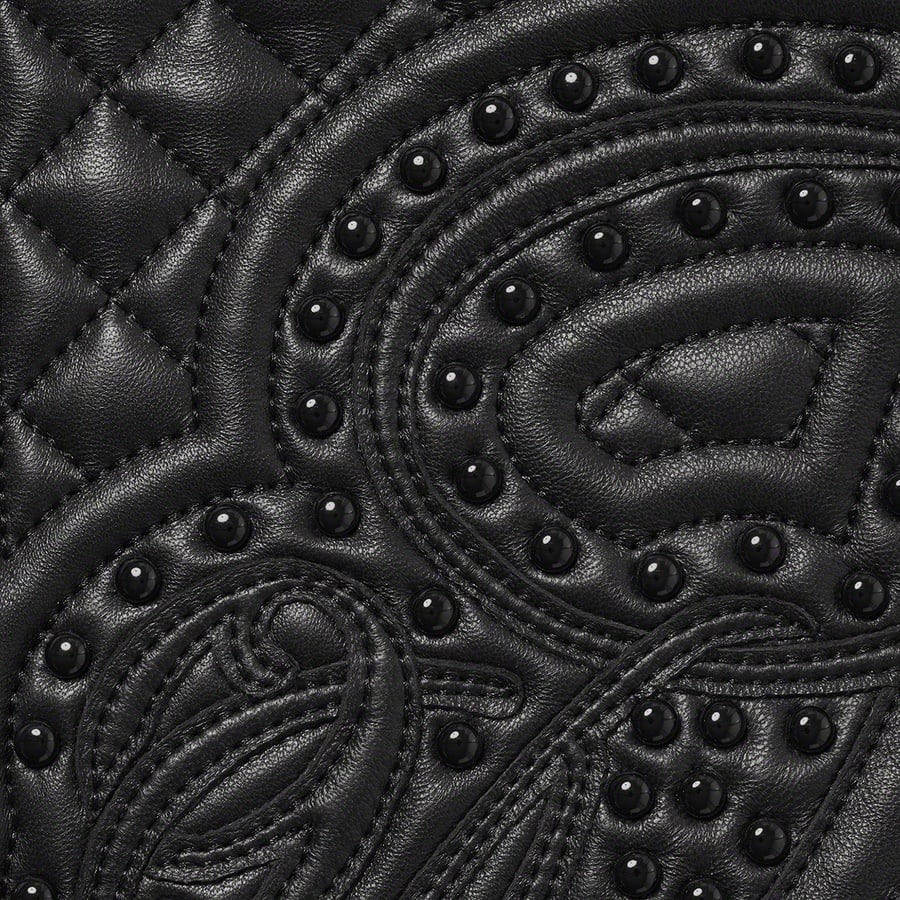 Details on Studded Quilted Leather Jacket Black from fall winter
                                                    2022 (Price is $1198)