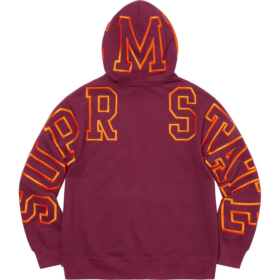 Details on State Hooded Sweatshirt Burgundy from fall winter 2022 (Price is $158)