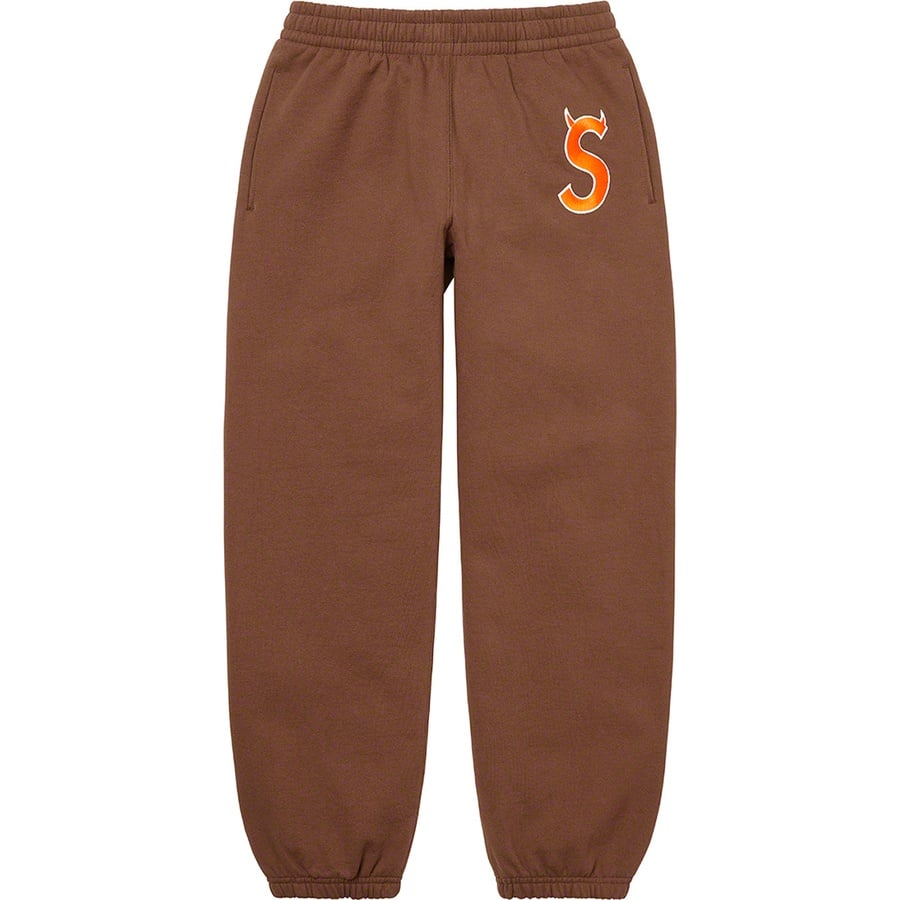 Details on S Logo Sweatpant Brown from fall winter
                                                    2022 (Price is $158)