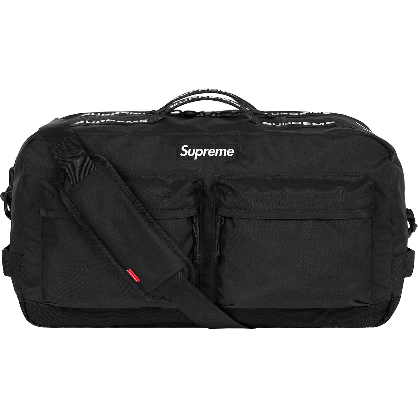 SUPREME NYLON RED DUFFLE BAG FW22