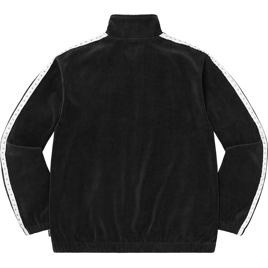 Details on Studded Velour Track Jacket Black from fall winter 2022 (Price is $148)
