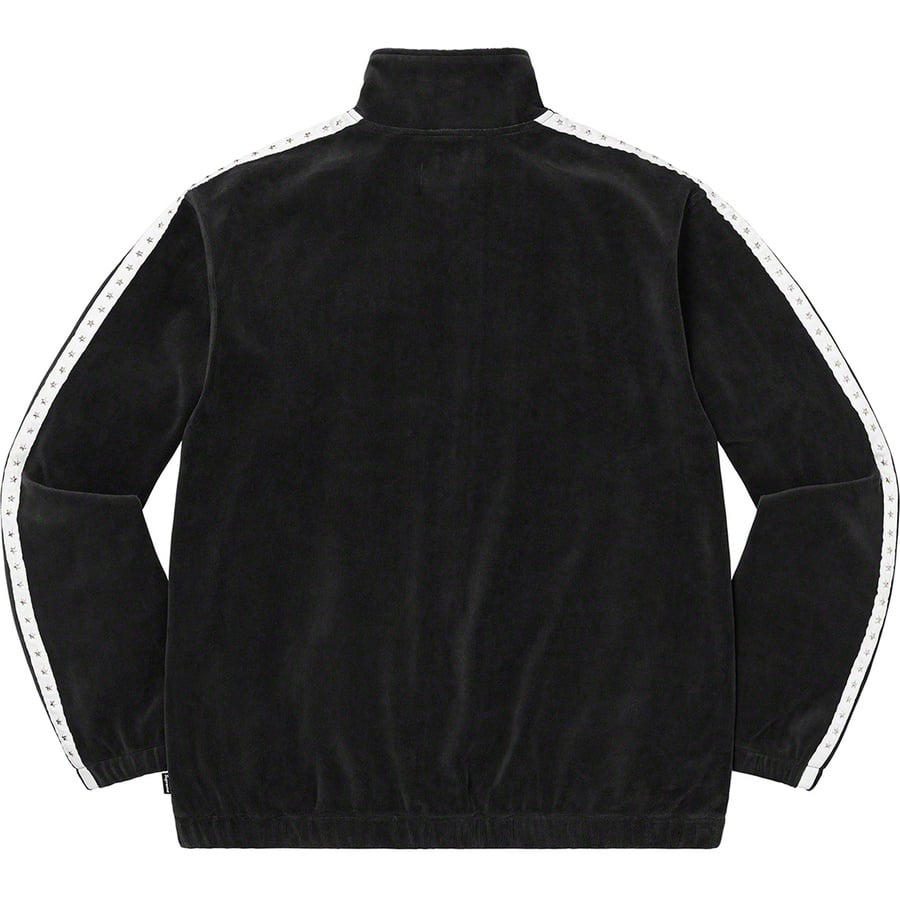 Details on Studded Velour Track Jacket Black from fall winter
                                                    2022 (Price is $148)