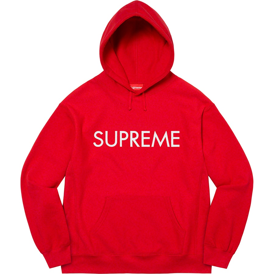 Details on Capital Hooded Sweatshirt Red from fall winter
                                                    2022 (Price is $158)