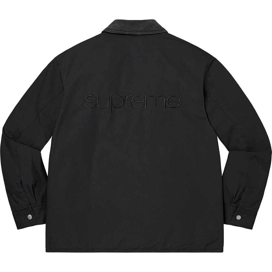 Details on Cotton Utility Jacket Black from fall winter 2022 (Price is $198)