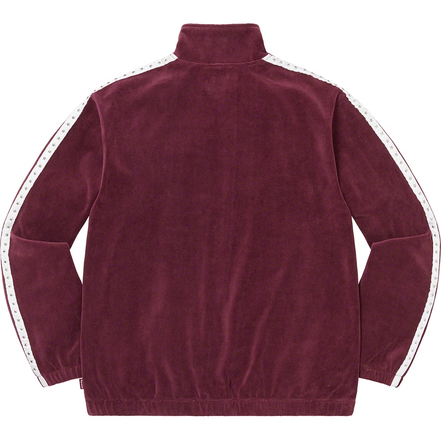 Details on Studded Velour Track Jacket Burgundy from fall winter
                                                    2022 (Price is $148)