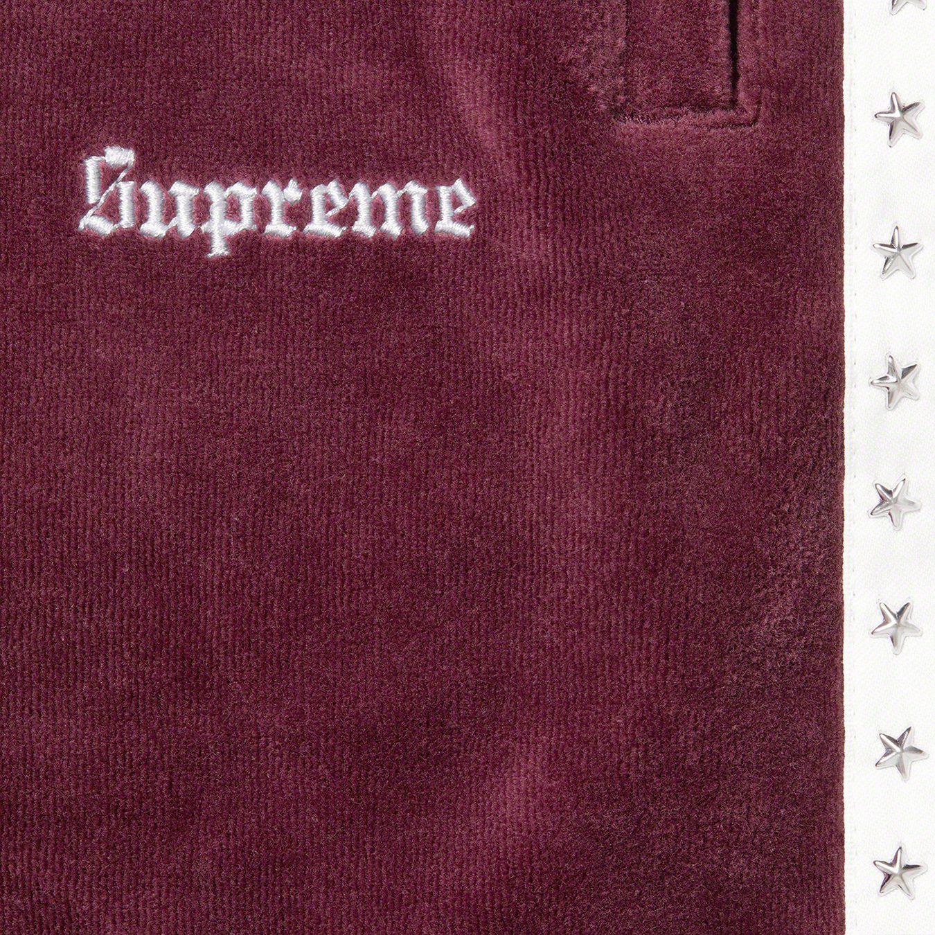 Studded Velour Track Pant - fall winter 2022 - Supreme