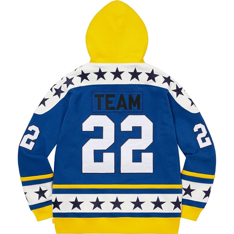 Details on Hockey Hooded Sweatshirt Royal from fall winter
                                                    2022 (Price is $178)