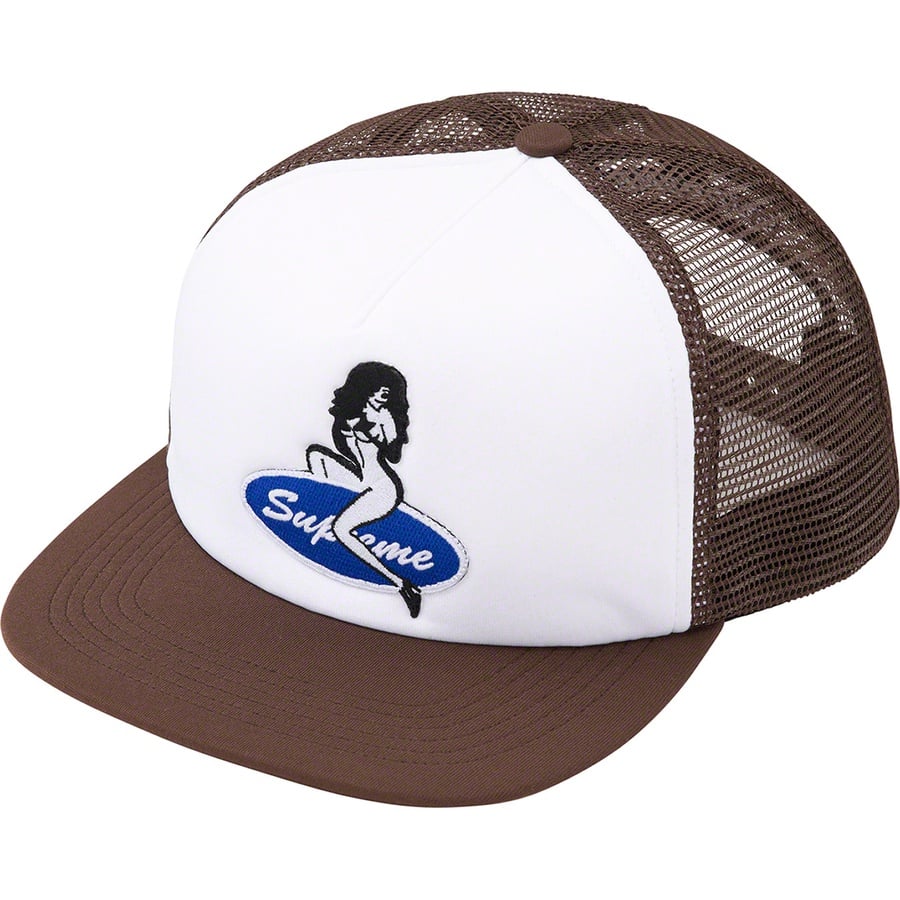 Details on Pin Up Mesh Back 5-Panel Brown from fall winter
                                                    2022 (Price is $48)