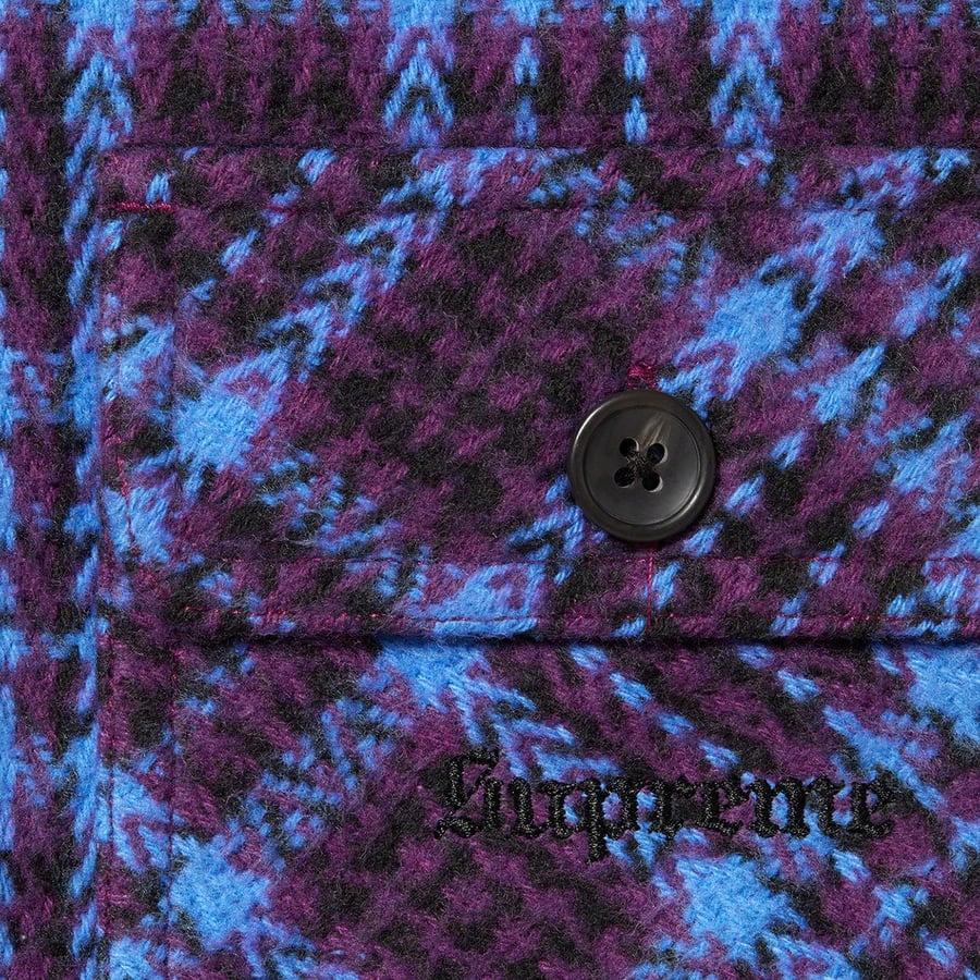 Details on Heavy Flannel Shirt Dark Plum from fall winter 2022 (Price is $158)