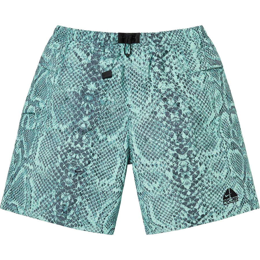 Details on Supreme Nike ACG Nylon Trail Short Mint Snakeskin from fall winter
                                                    2022 (Price is $138)