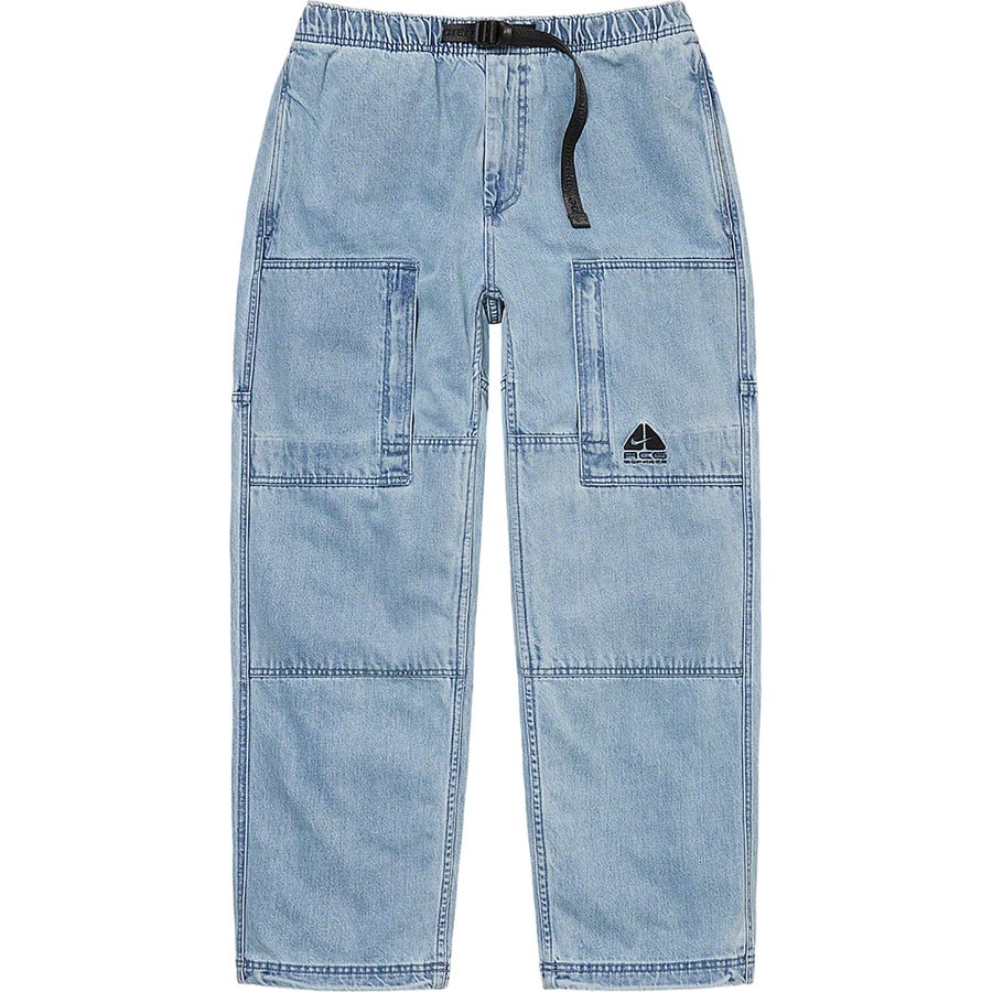 Details on Supreme Nike ACG Belted Denim Pant Washed Blue from fall winter
                                                    2022 (Price is $198)