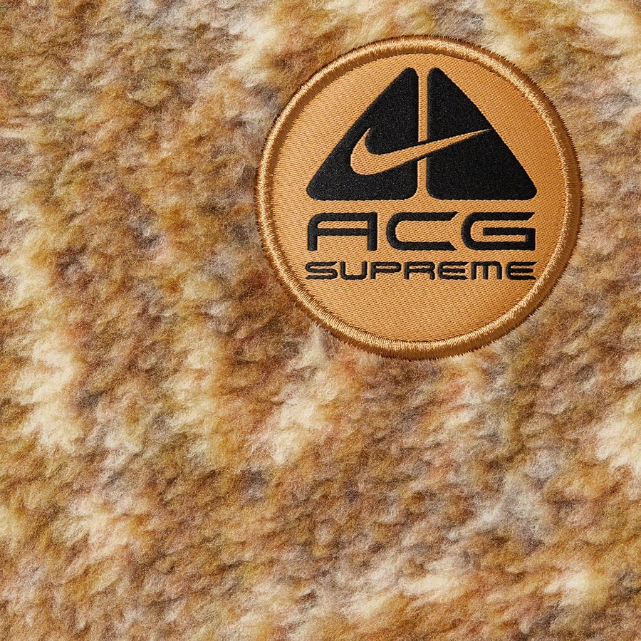 Details on Supreme Nike ACG Fleece Pullover Gold Snakeskin from fall winter
                                                    2022 (Price is $238)