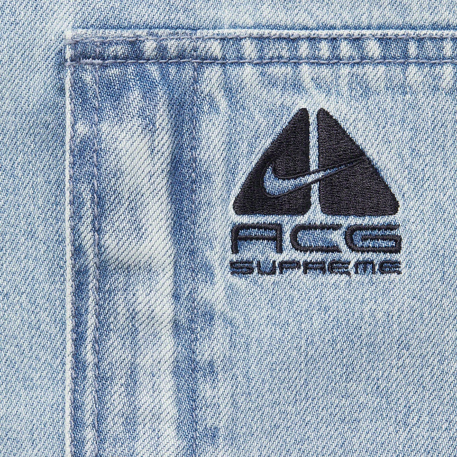 Details on Supreme Nike ACG Denim Pullover Washed Blue from fall winter 2022 (Price is $298)