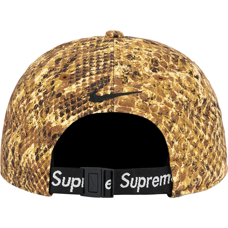 Details on Supreme Nike ACG Denim 6-Panel Gold Snakeskin from fall winter
                                                    2022 (Price is $48)