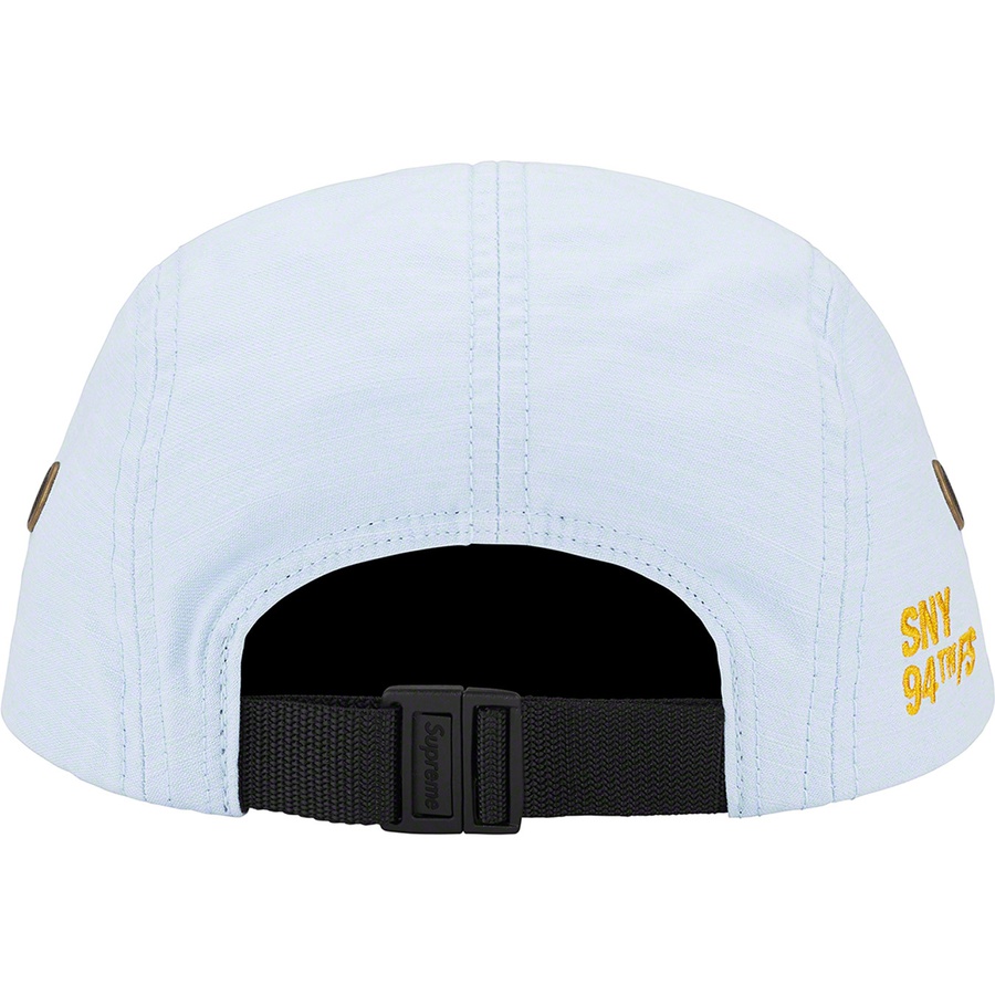 Details on Military Camp Cap Light Blue from fall winter 2022 (Price is $48)