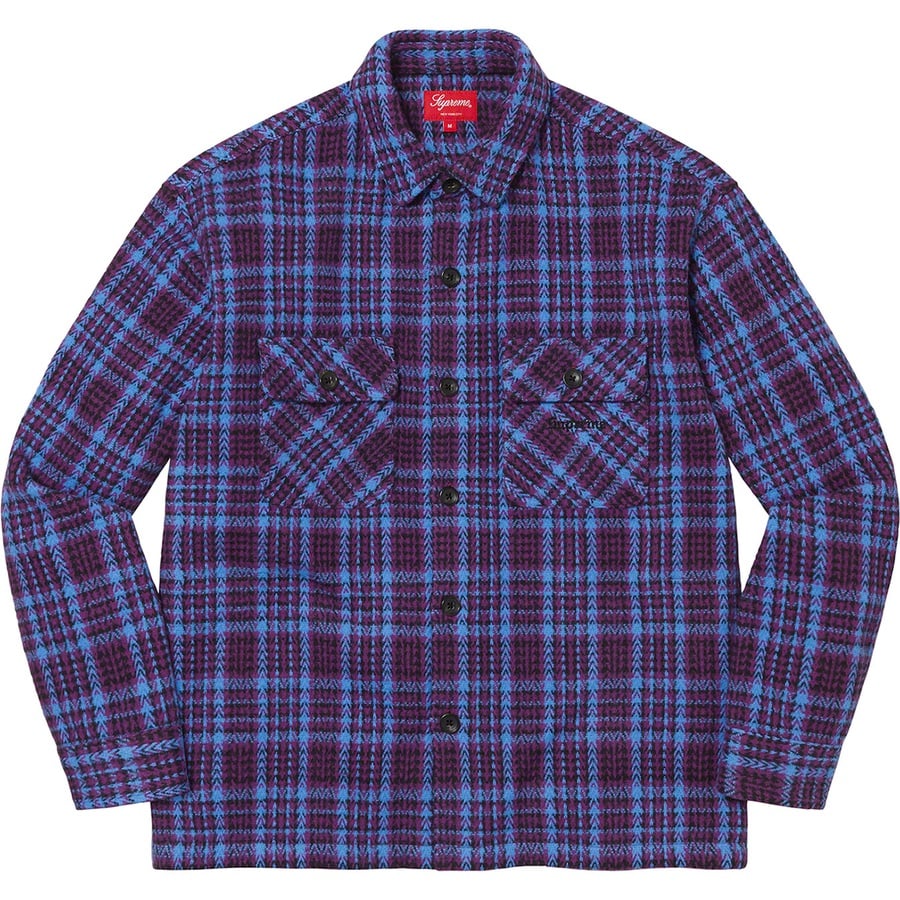 Details on Heavy Flannel Shirt Dark Plum from fall winter 2022 (Price is $158)