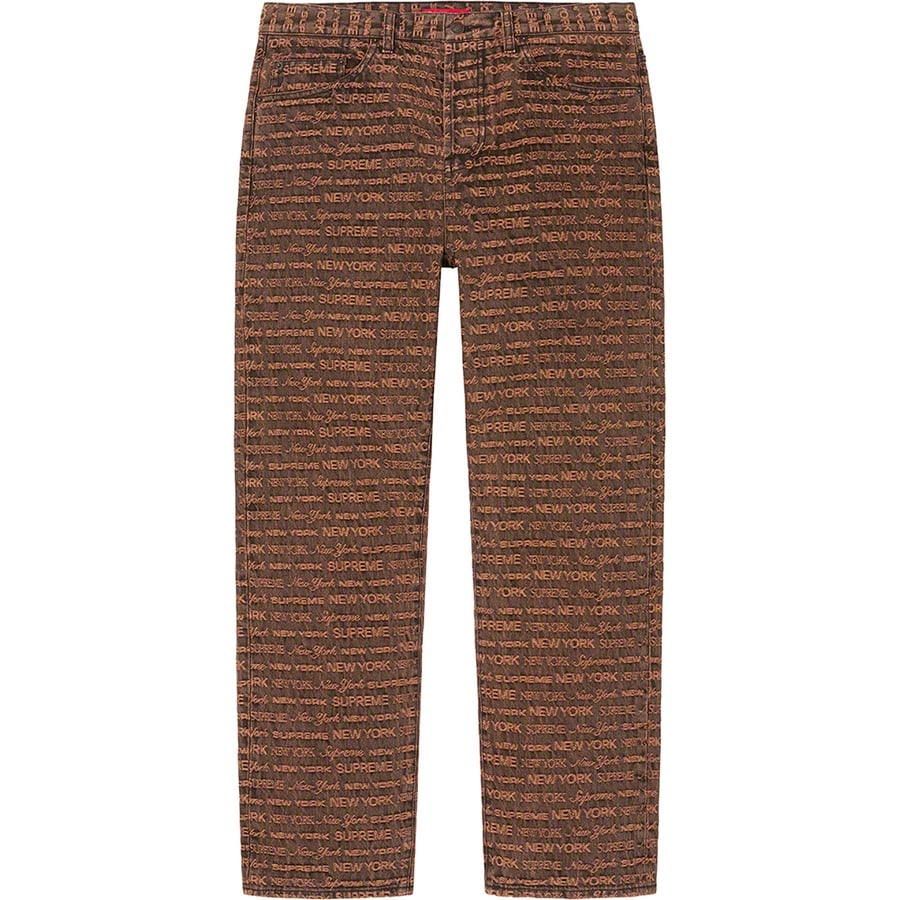 Details on Multi Type Jacquard Regular Jean Brown from fall winter
                                                    2022 (Price is $178)