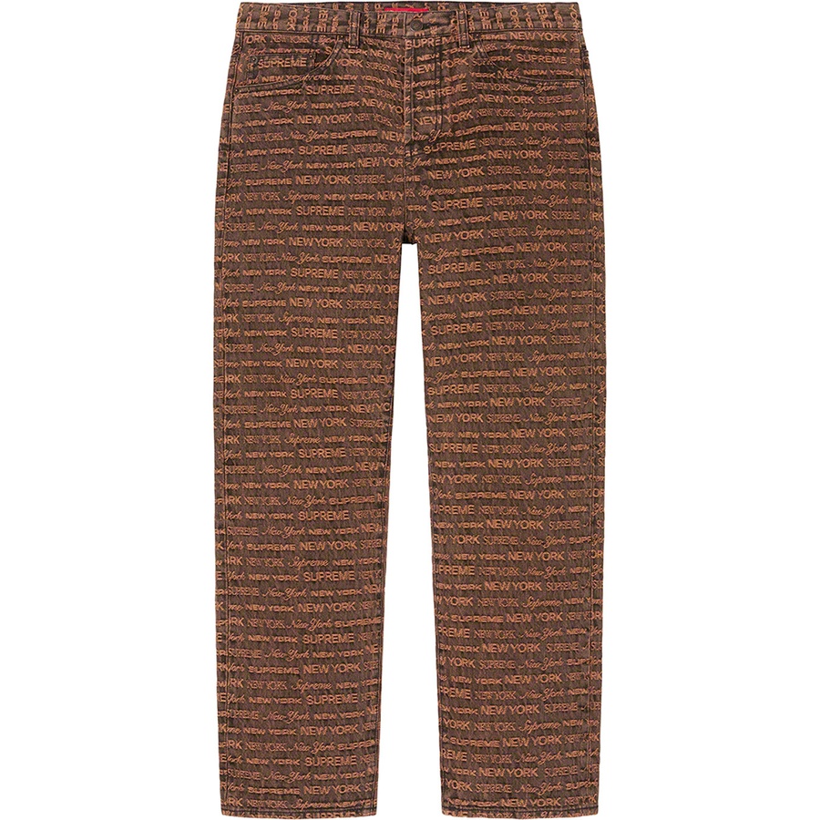 Details on Multi Type Jacquard Regular Jean Brown from fall winter
                                                    2022 (Price is $178)