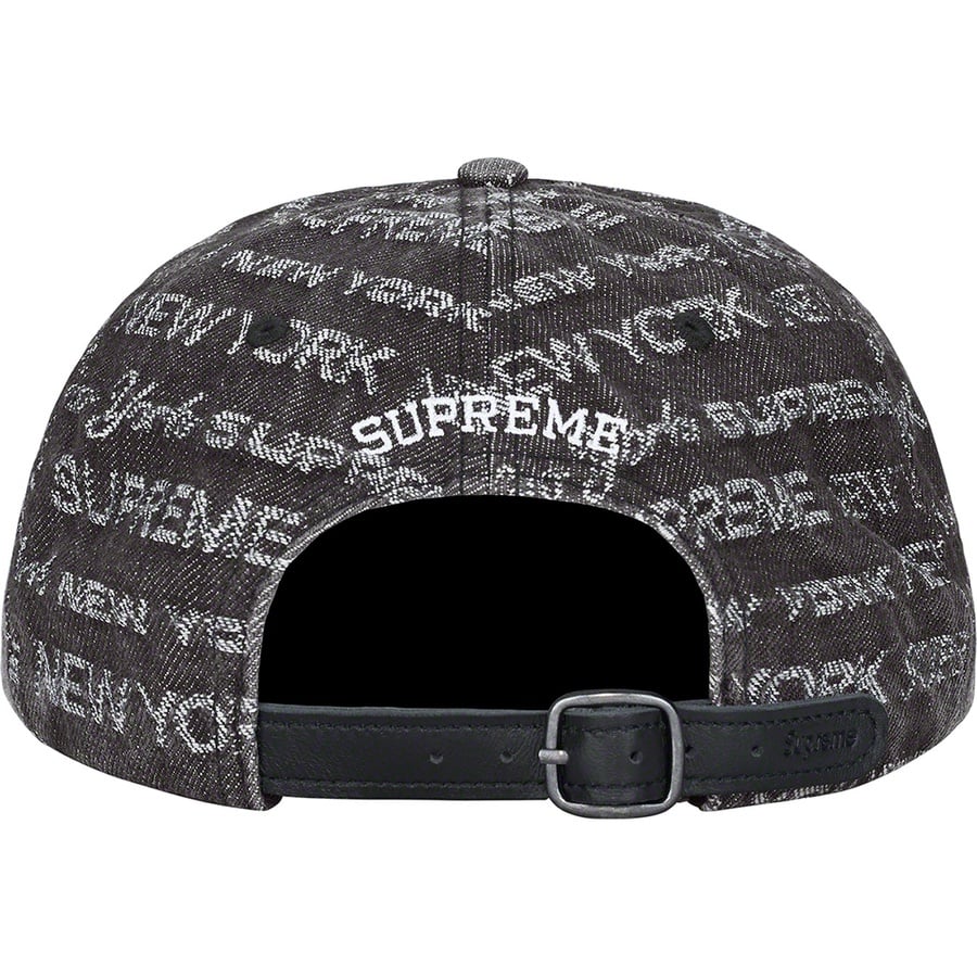 Supreme Multi Type Jacquard Denim 6-Panel (FW22) - Black - $48