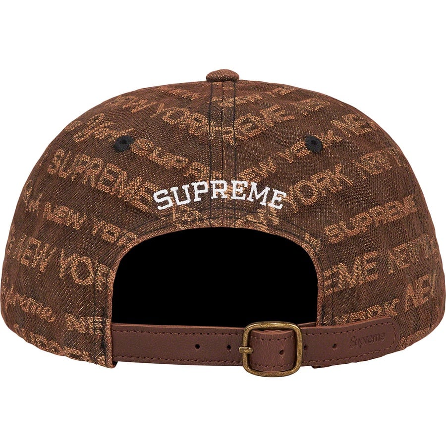 Supreme Multi Type Jacquard Denim 6-Panel (FW22) - Brown - $48