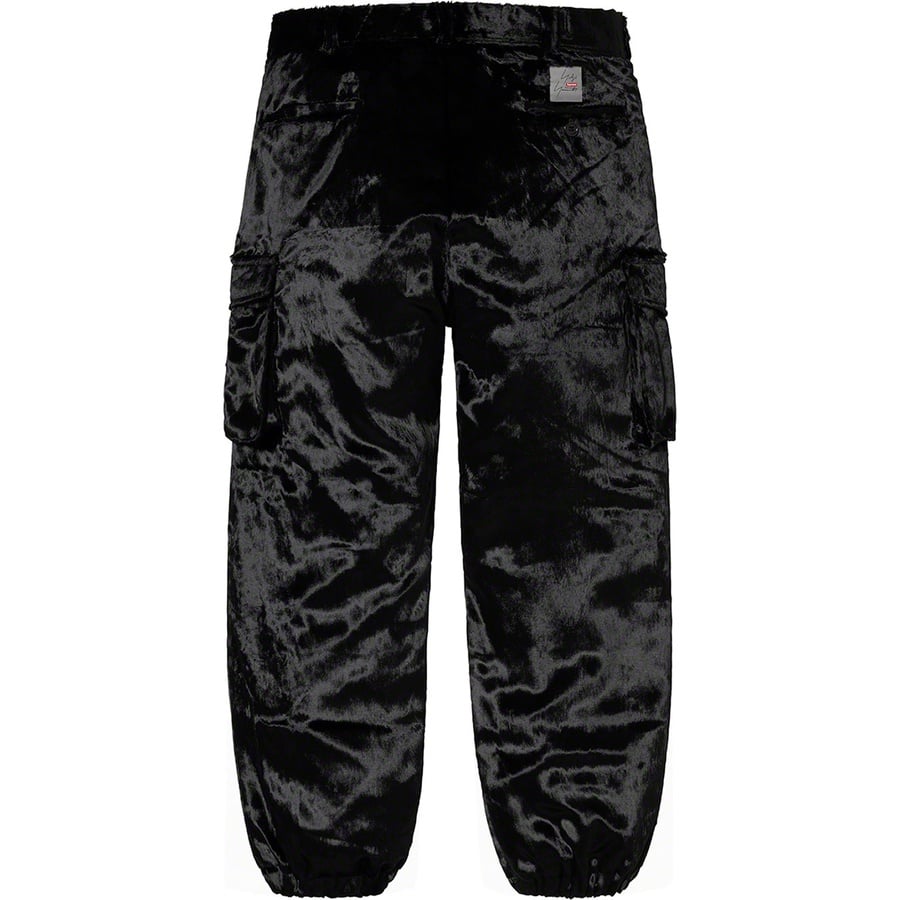 Details on Supreme Yohji Yamamoto Faux Fur Cargo Pant Black from fall winter
                                                    2022 (Price is $298)