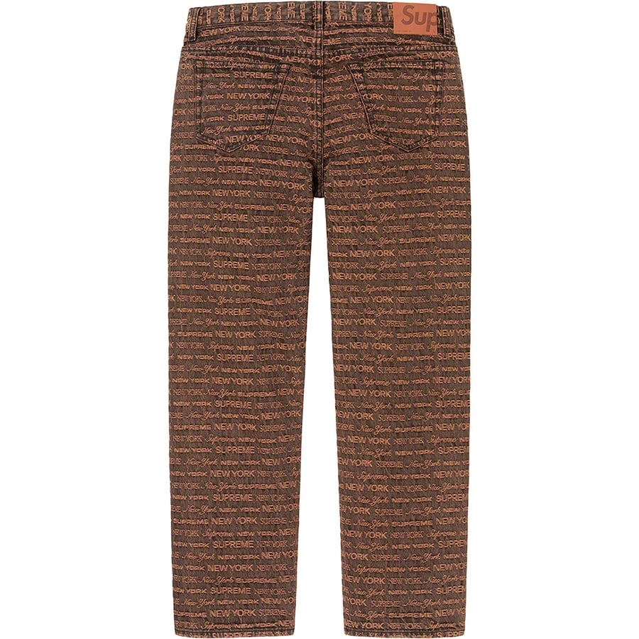 Details on Multi Type Jacquard Regular Jean Brown from fall winter
                                                    2022 (Price is $178)