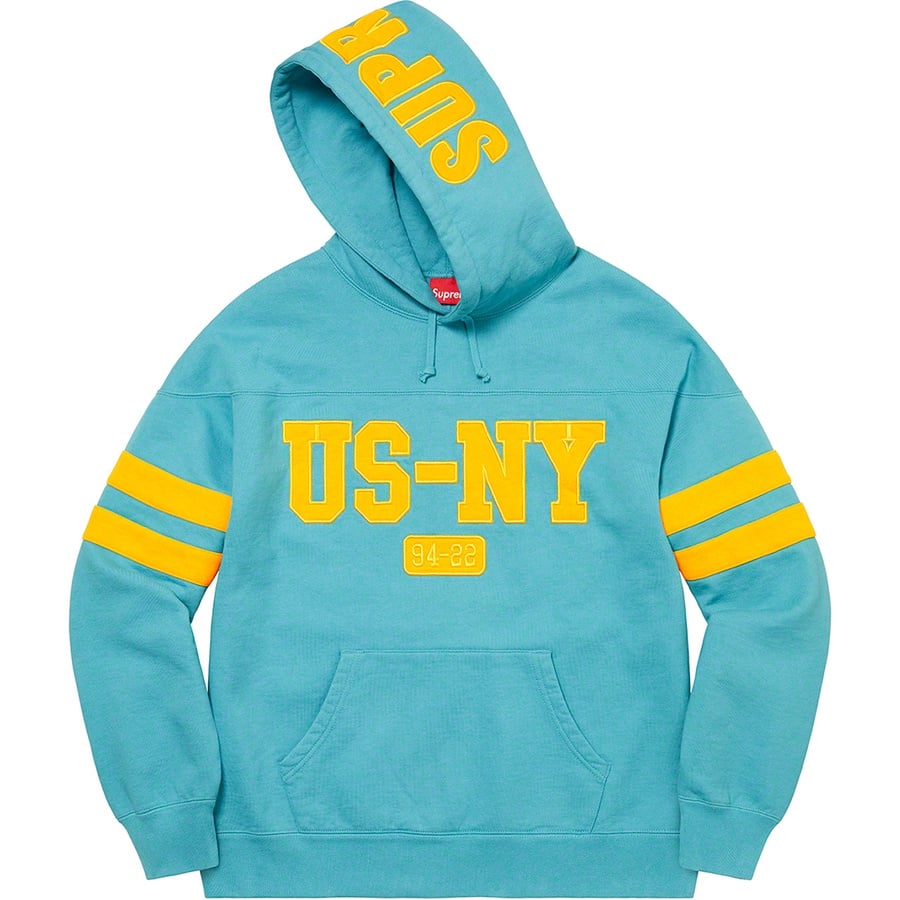 Details on US-NY Hooded Sweatshirt Light Aqua from fall winter
                                                    2022 (Price is $168)