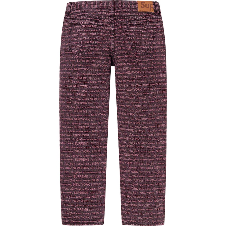 Details on Multi Type Jacquard Regular Jean Purple from fall winter 2022 (Price is $178)