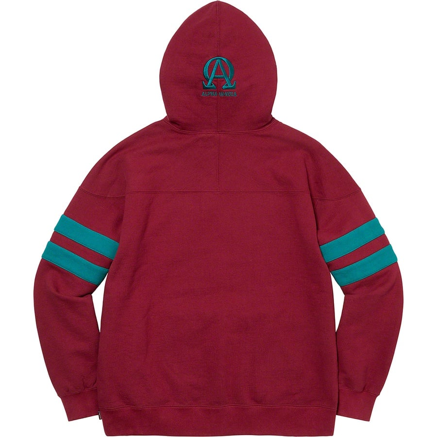 Details on US-NY Hooded Sweatshirt Cardinal from fall winter 2022 (Price is $168)