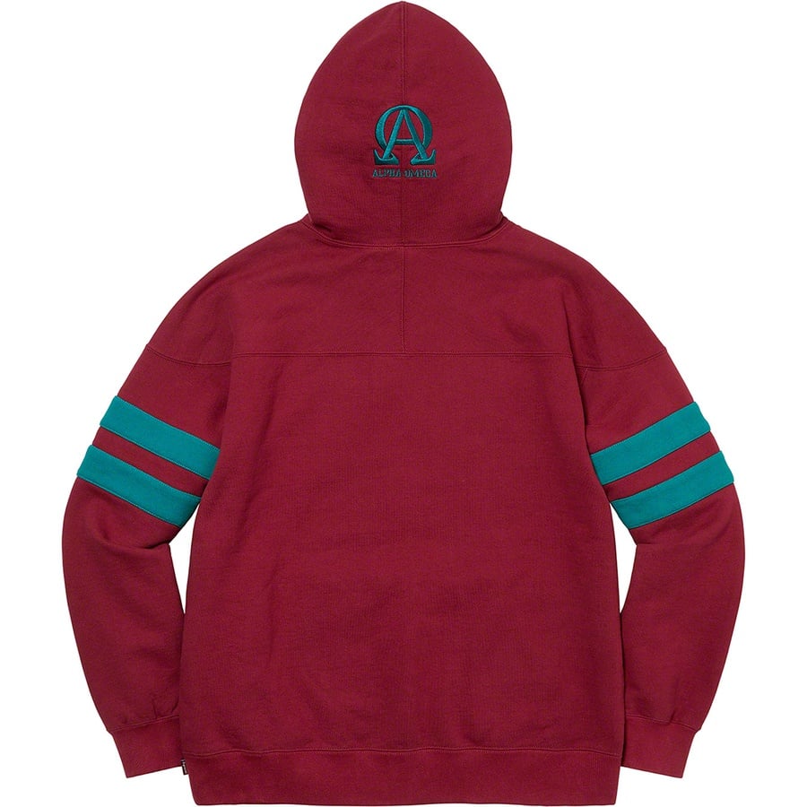 Details on US-NY Hooded Sweatshirt Cardinal from fall winter
                                                    2022 (Price is $168)