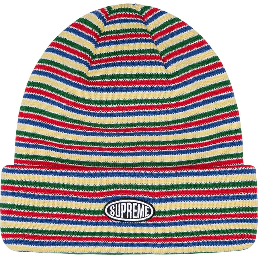 Details on Multi Stripe Beanie Yellow from fall winter
                                                    2022 (Price is $38)