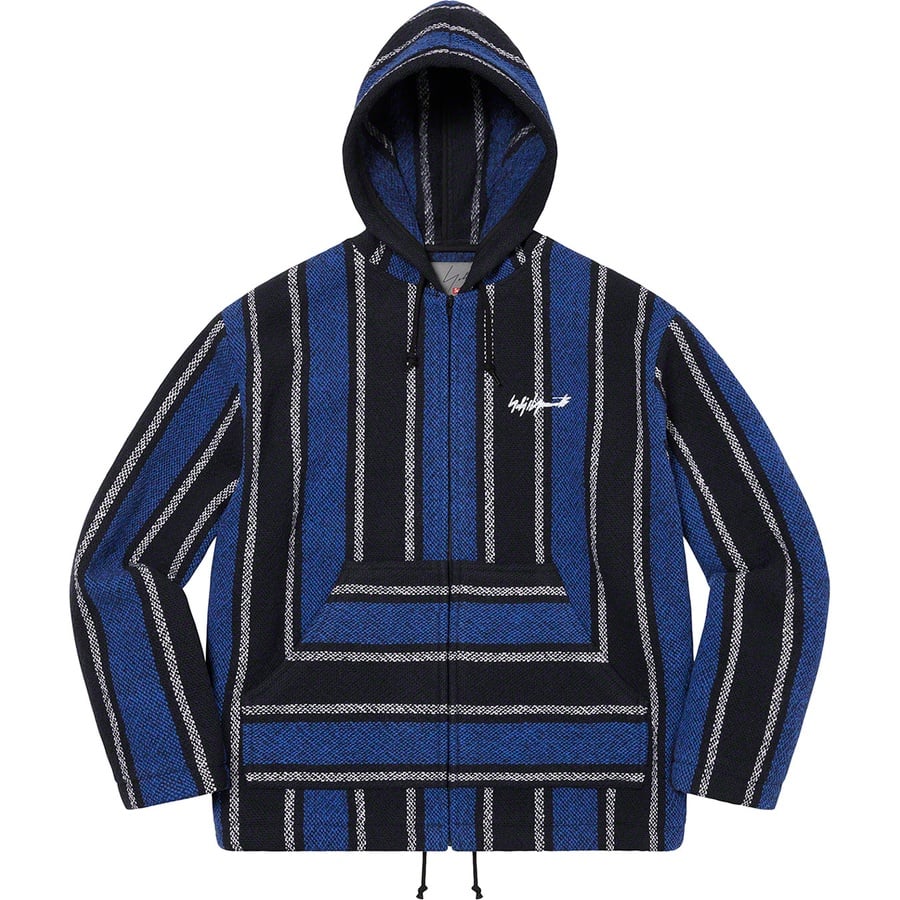 Details on Supreme Yohji Yamamoto Baja Jacket Blue from fall winter 2022 (Price is $268)