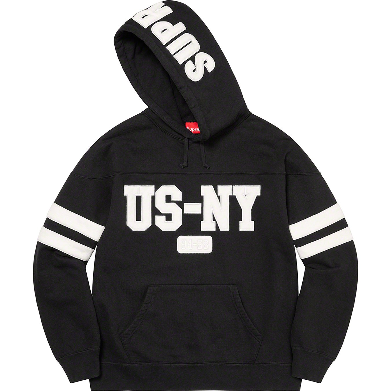 XL Supreme US-NY Hooded Sweatshirt Black