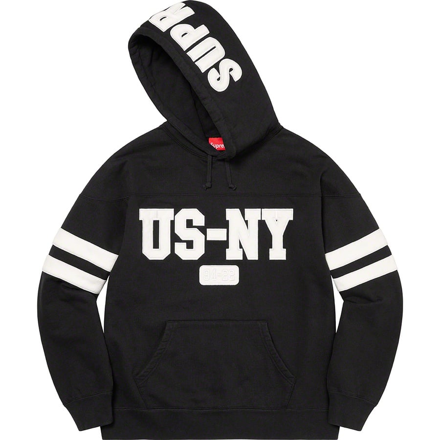 Details on US-NY Hooded Sweatshirt Black from fall winter
                                                    2022 (Price is $168)