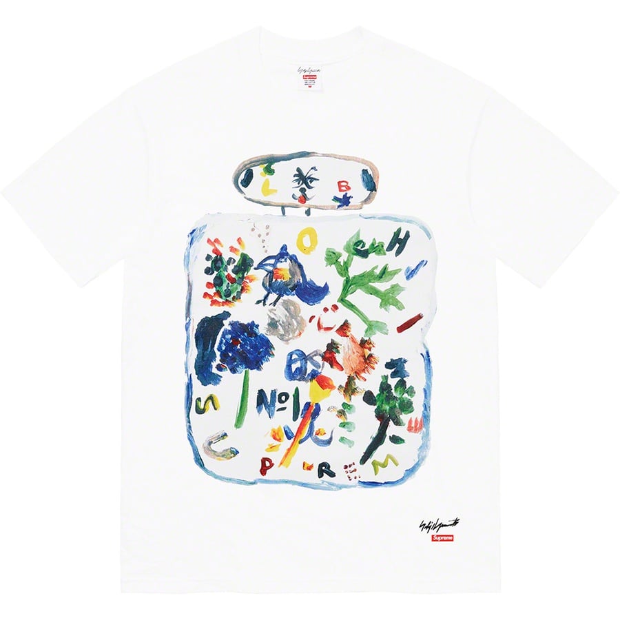 Details on Supreme Yohji Yamamoto Paint Tee White from fall winter
                                                    2022 (Price is $54)