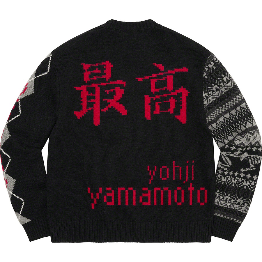 Details on Supreme Yohji Yamamoto TEKKEN™ Sweater Black from fall winter 2022 (Price is $268)