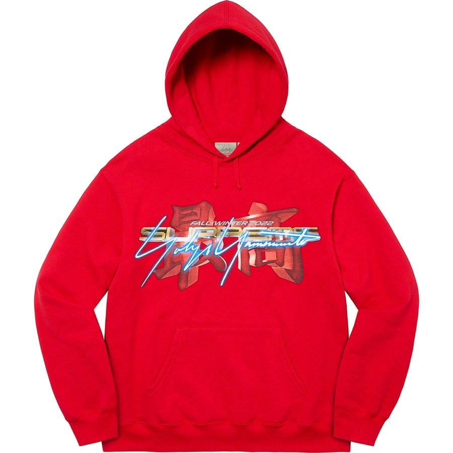 Details on Supreme Yohji Yamamoto  TEKKEN™ Hooded Sweatshirt Red from fall winter
                                                    2022 (Price is $188)