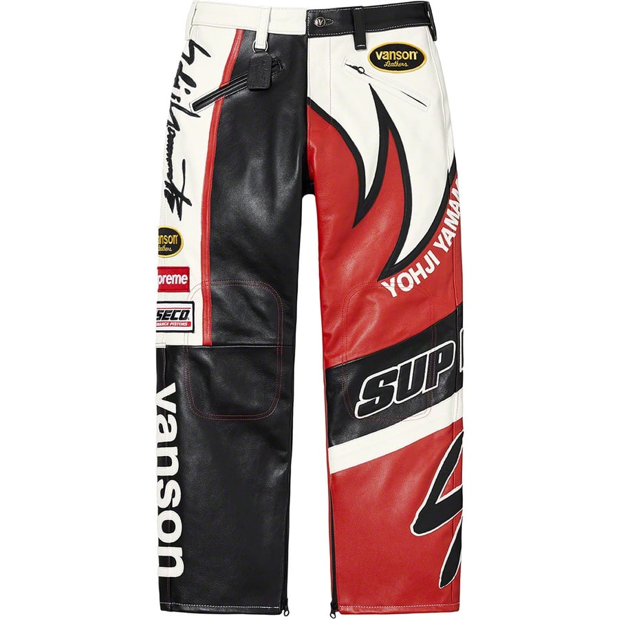 Details on Supreme Yohji Yamamoto Vanson Leathers Split Pant White from fall winter
                                                    2022 (Price is $1498)