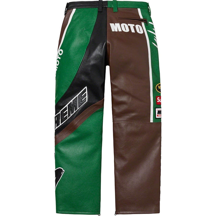 Details on Supreme Yohji Yamamoto Vanson Leathers Split Pant Green from fall winter
                                                    2022 (Price is $1498)