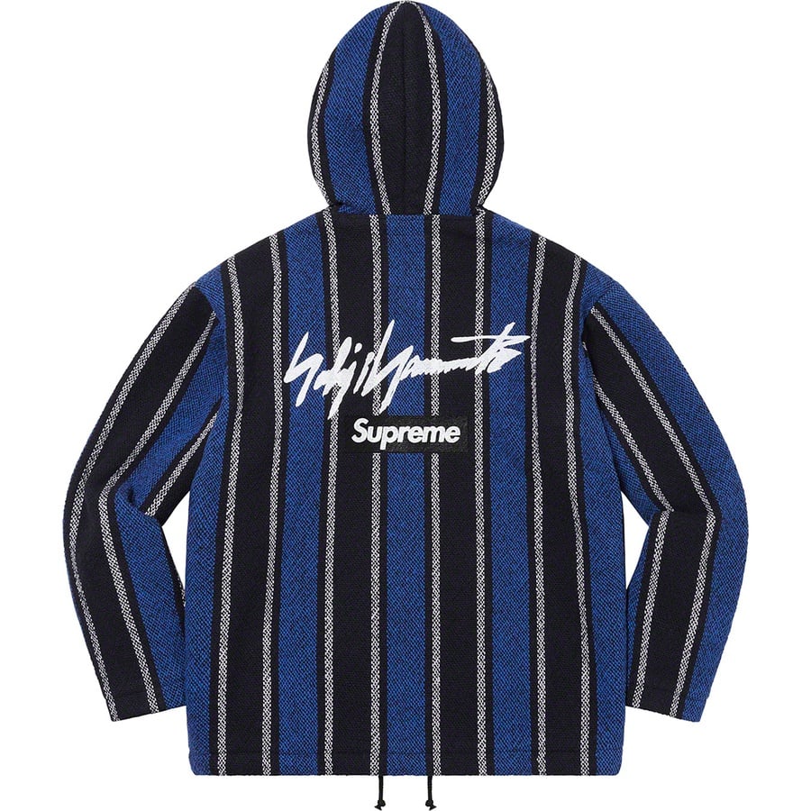 Details on Supreme Yohji Yamamoto Baja Jacket Blue from fall winter
                                                    2022 (Price is $268)