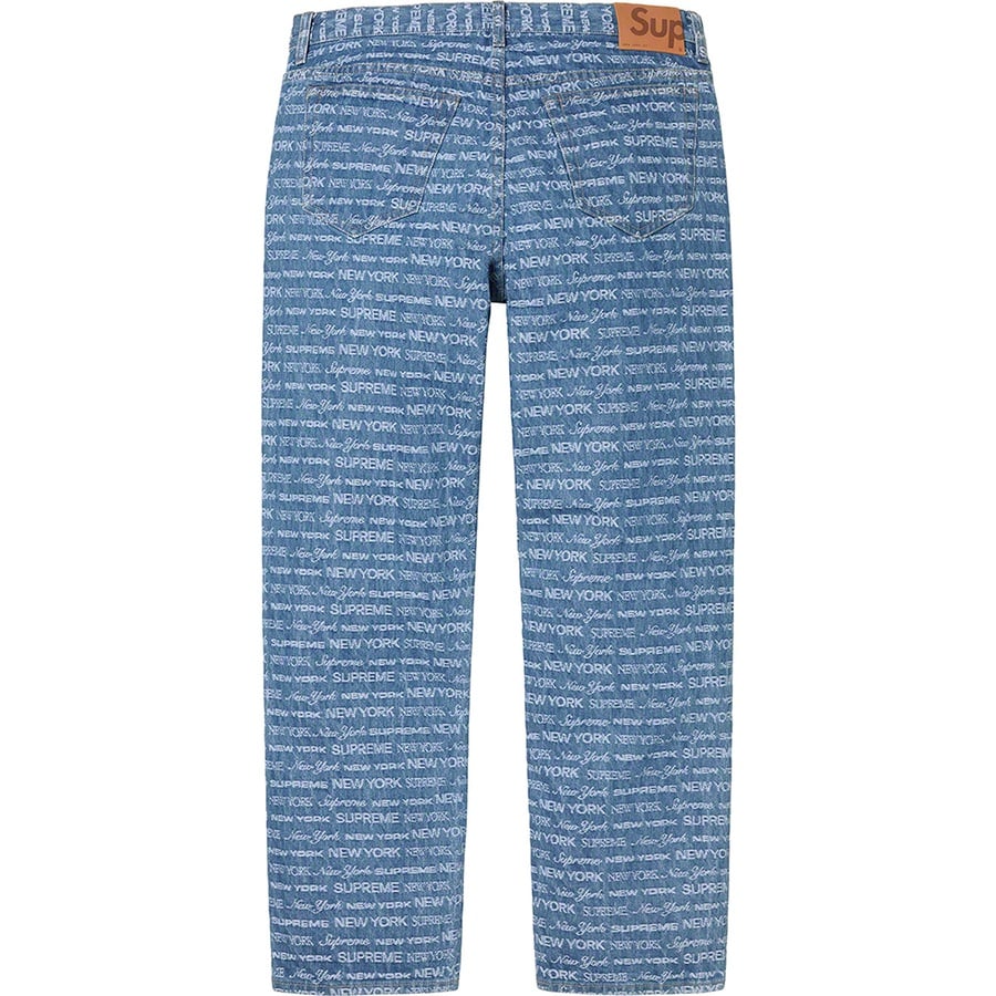 Details on Multi Type Jacquard Regular Jean Blue from fall winter 2022 (Price is $178)