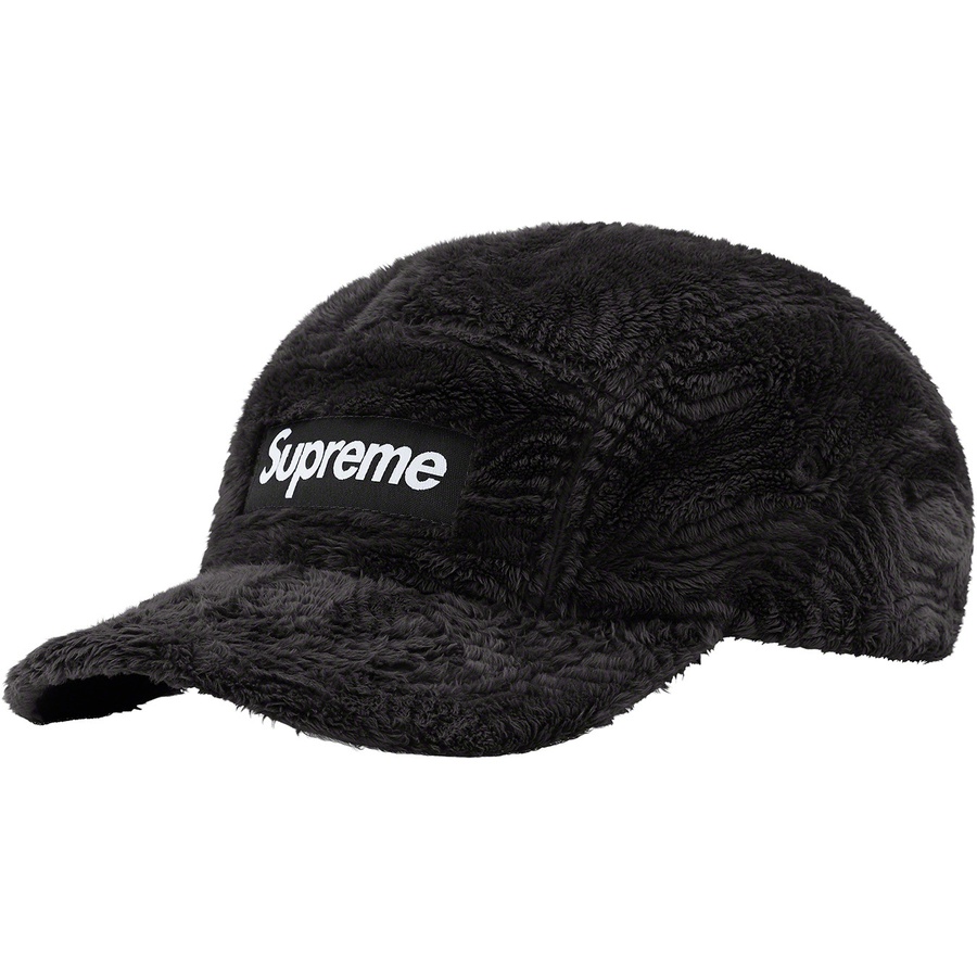 Details on Swirl Fleece Camp Cap Black from fall winter 2022 (Price is $54)