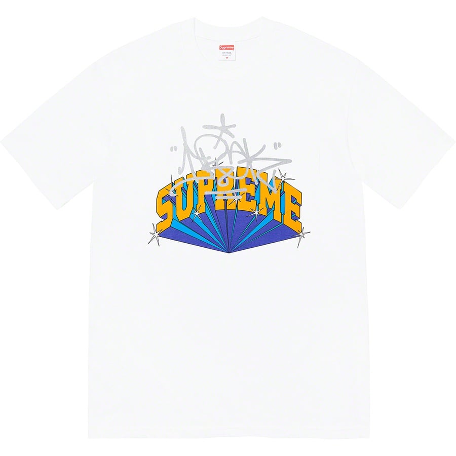 Details on Supreme IRAK Arc Tee White from fall winter
                                                    2022 (Price is $44)